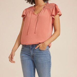 Maurice Cool Crepe Mauve Blouse- XL